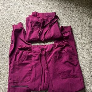 Dark purple scrub pants